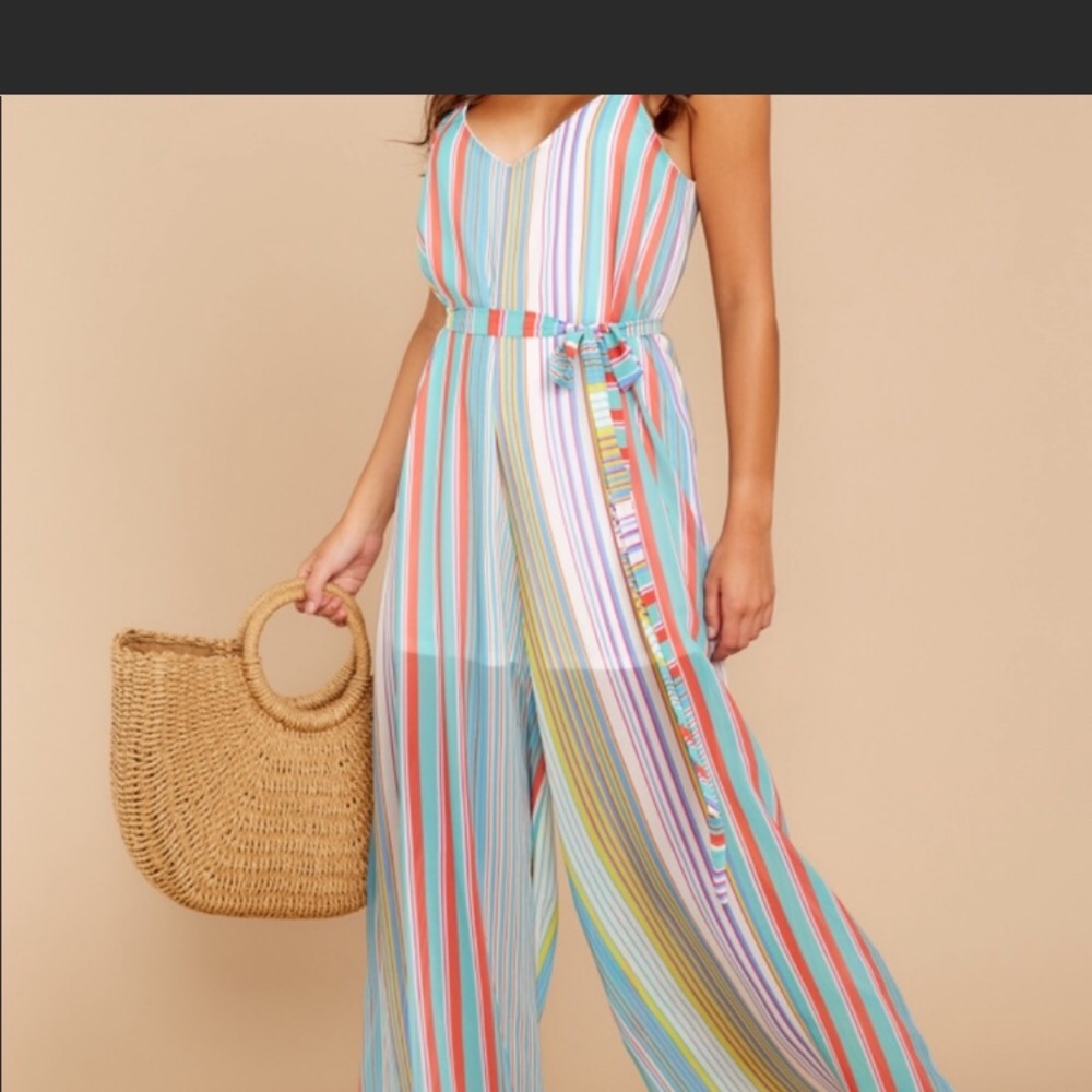 Multicolored Striped Jumpsuit
